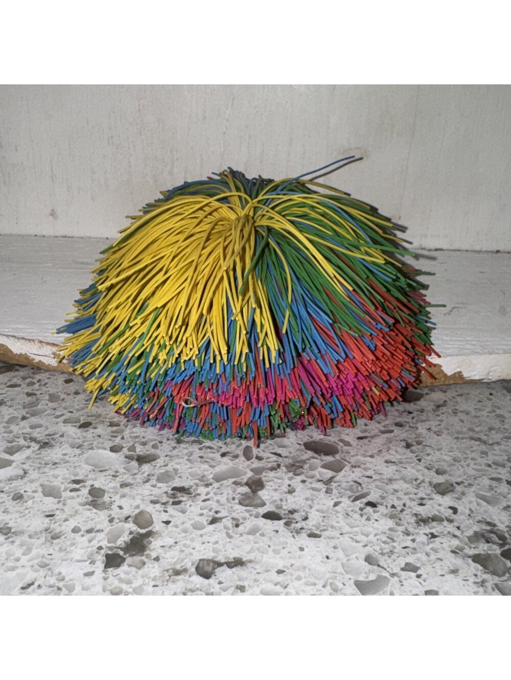 Vintage Koosh Ball Rainbow Multicolor Rubber String Fidget Toy 3”